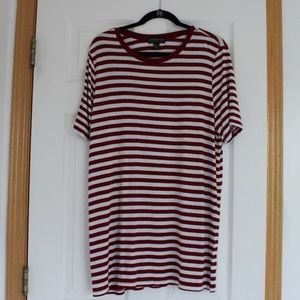 Red and white striped tunic / T-shirt dress